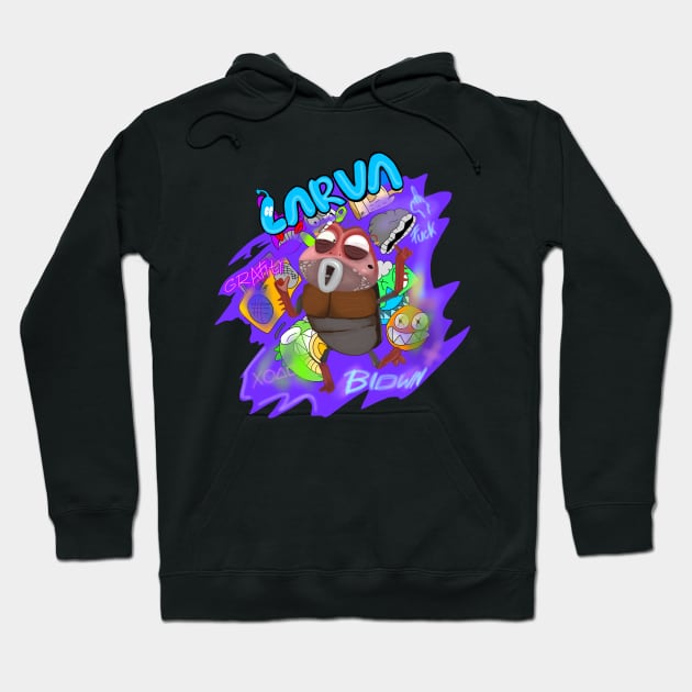 Brown larva Hoodie by Adarma